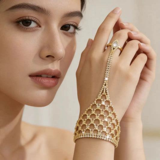 Chaîne de Main – Bracelet Doigt Élégant Luxe