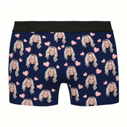 Boxer Homme Personnalisé Photo – Cadeau Drôle Saint-Valentin & Anniversaire