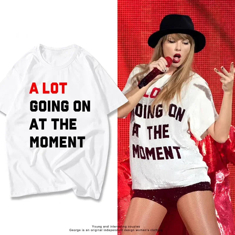 T-shirt Taylor Swift manches courtes femme, estival et à la mode, imprimé, vintage