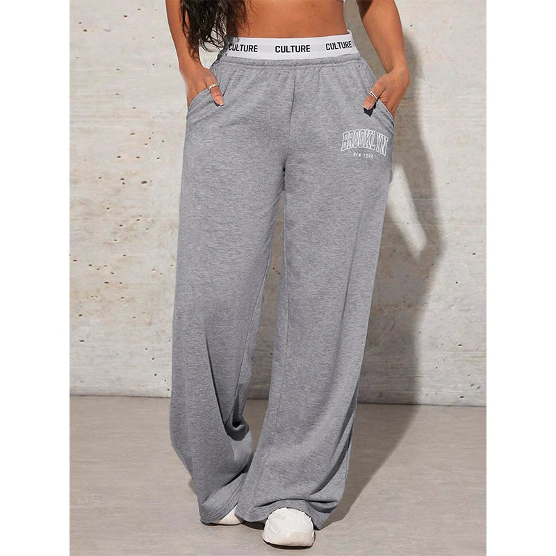 Pantalon Large Femme Imprimé – Style Casual & Confort