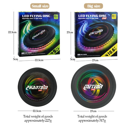 Disque Volant LED Lumineux – Jeu Extérieur Nuit, Jardin & Été