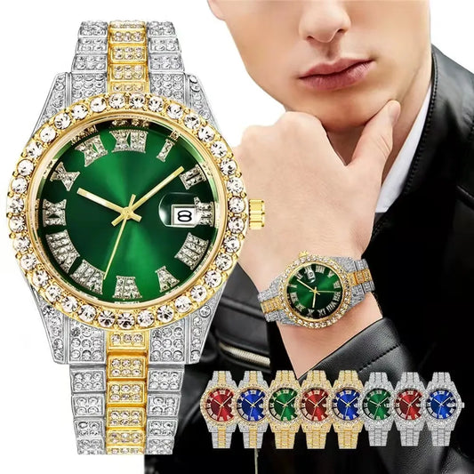 Montre à quartz Mantianosphdiamond avec ceinture en acier pour homme, montre de sport rétro, montre d'affaires pour garçon, mode de luxe, haute qualité, haut de gamme