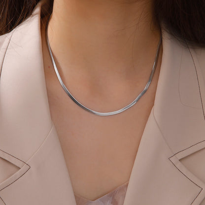Collier Chaîne Serpent Acier Inoxydable – Plaqué Or Unisexe