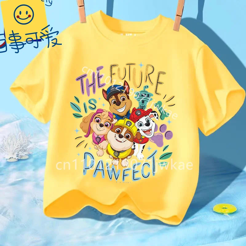 T-shirt Enfant Paw Patrol / Pat’ Patrouille – Manches Courtes Coton Été