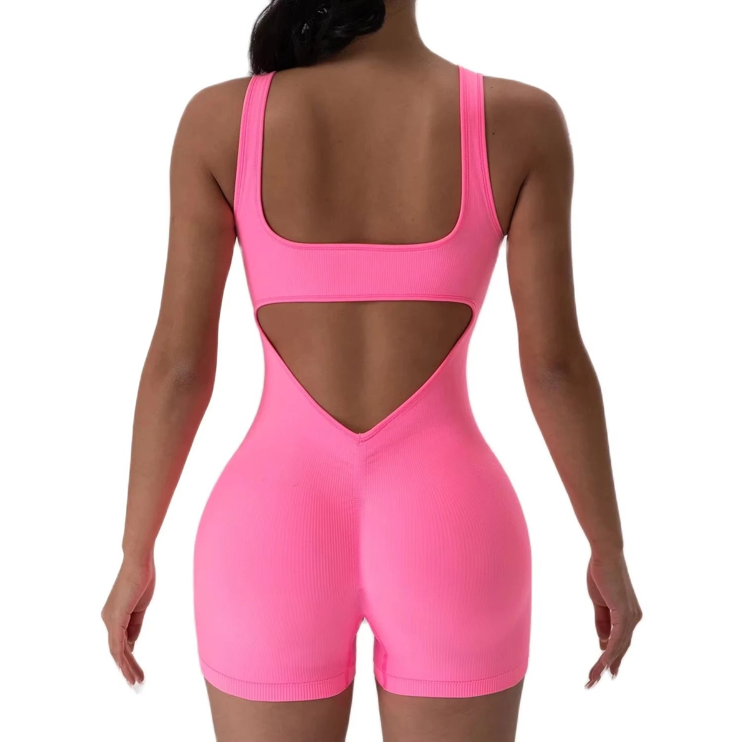 Combinaison Yoga Femme – Dos Nu, Sans Manches, Stretch