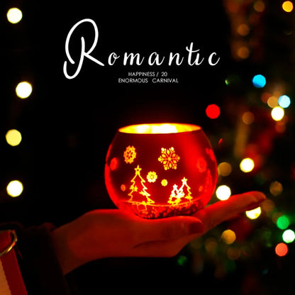 Photophore Étoilé 🎄 Verre Coloré pour Bougie & Déco Noël