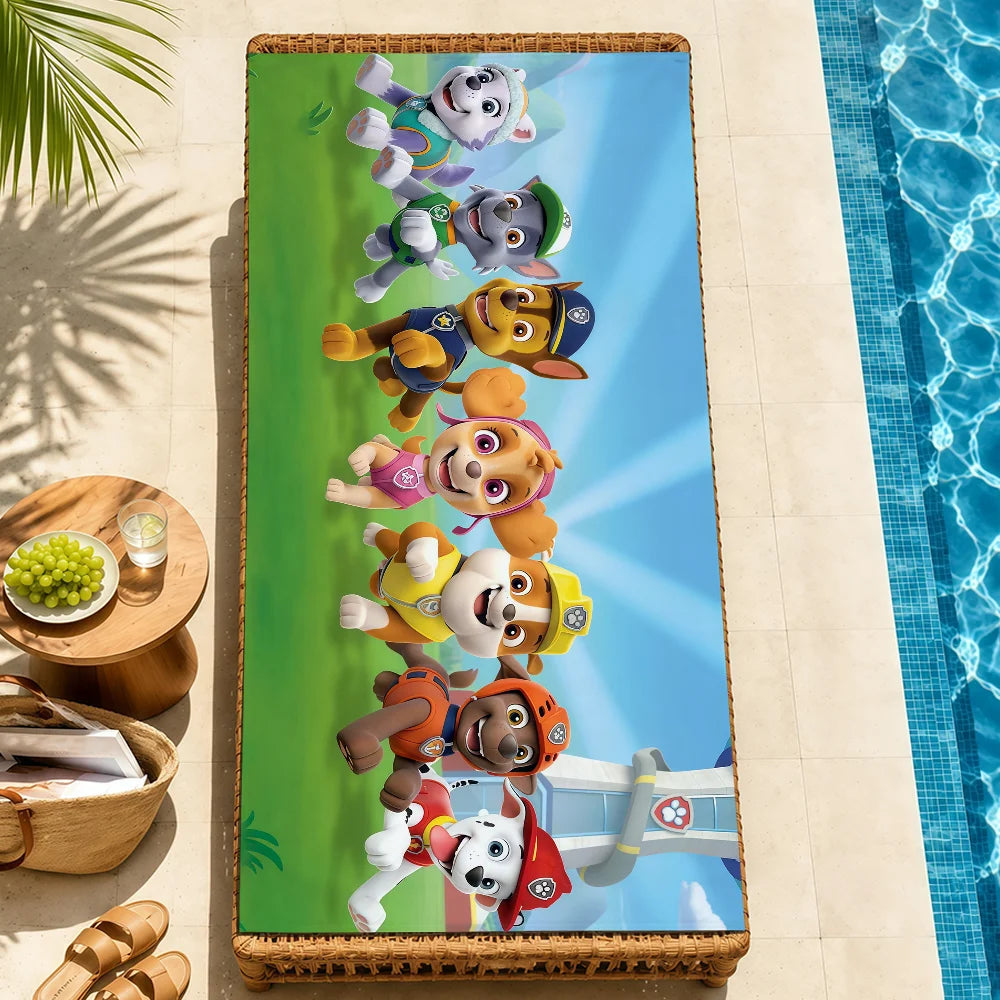 Serviette Enfant Motif Chien Dessin Paw Patrol – Plage, Bain & Piscine