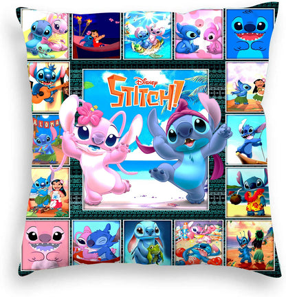 Taie d’Oreiller Stitch Double Face – Housse Kawaii pour Enfants