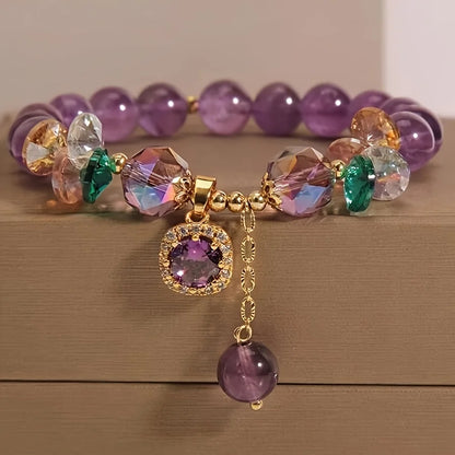 Bracelet Améthyste Naturelle 💜 Sérénité & Énergie Positive