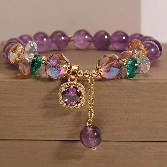 Bracelet Améthyste Naturelle 💜 Sérénité & Énergie Positive