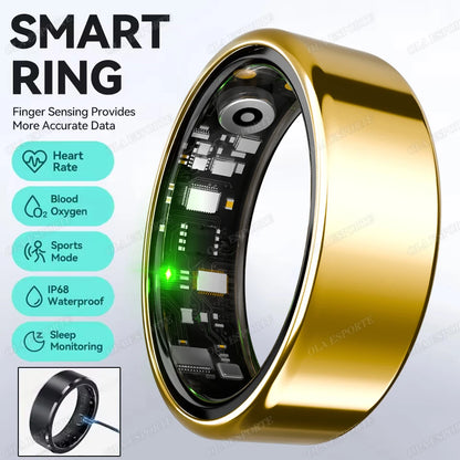 Bague Connectée R09 – Suivi Activité, Fréquence Cardiaque & Boîtier de Charge