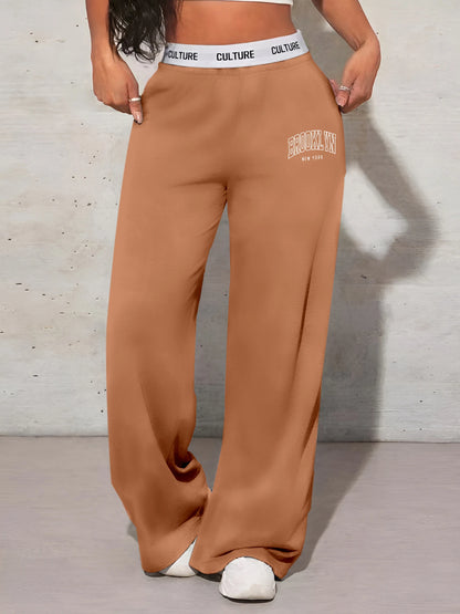 Pantalon Large Femme Imprimé – Style Casual & Confort