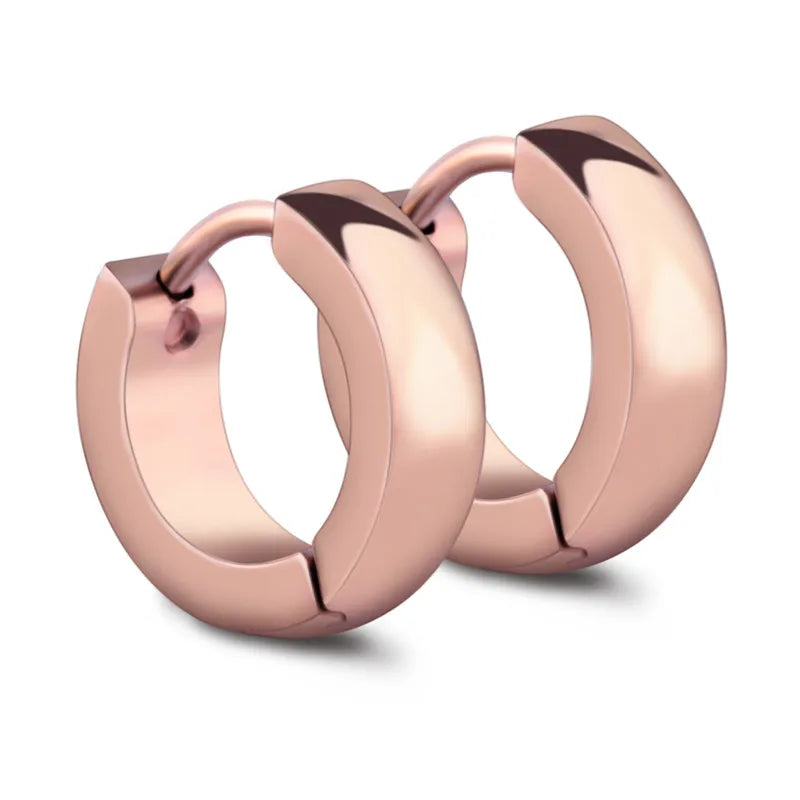 Boucles d’Oreilles Créoles Dorées Femme – Acier Inoxydable