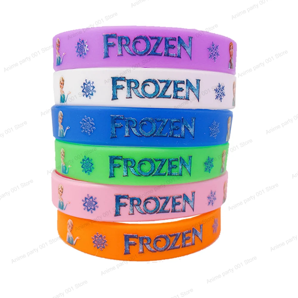 Bracelet en silicone imprimé film Moana disney, 12 pièces, princesse encanto, bijoux de fête, jouet pour enfants, cadeau