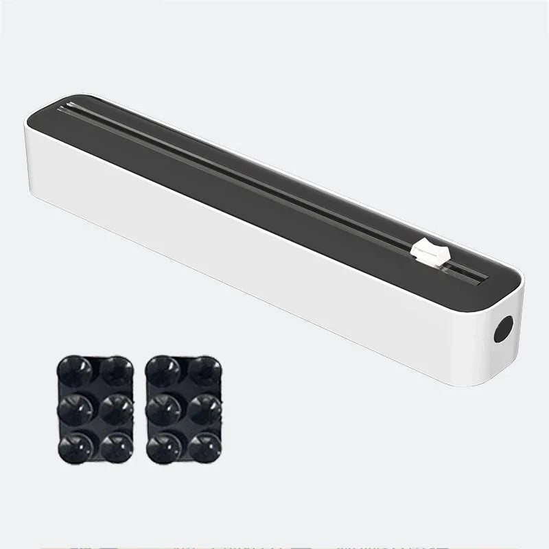 Distributeur Film Alimentaire 2-en-1 avec Cutter – Rangement Cuisine