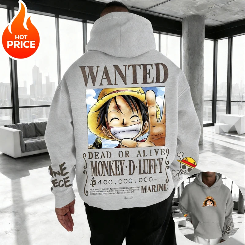 Hoodie One Piece Streetwear – Sweat Anime Oversize