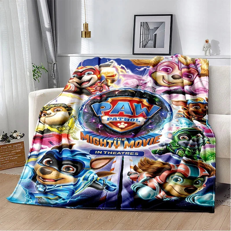 Couverture Plaid Douce Motif Chiens Dessin Paw Patrol– Canapé, Lit & Salon