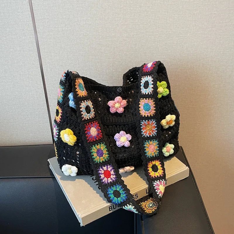 Sac Crochet Bohème Femme – Sac Tendance Printemps Été