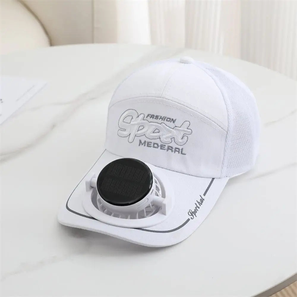 Casquette Ventilateur Solaire & USB Rechargeable – Été & Extérieur