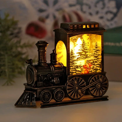 Lampe Train Vintage Noël 🚂 LED Décorative | Veilleuse Festive