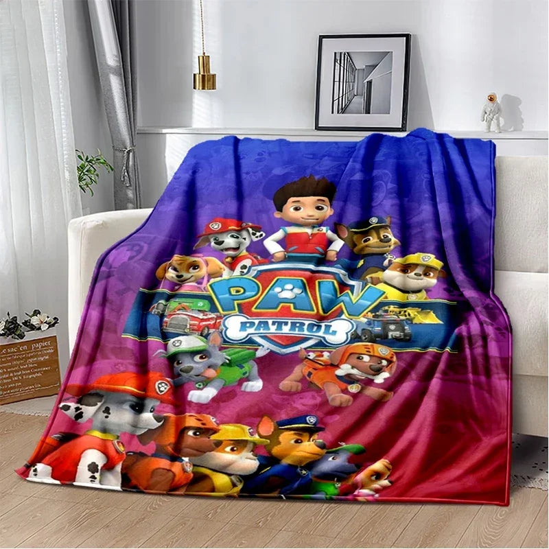 Couverture Plaid Douce Motif Chiens Dessin Paw Patrol– Canapé, Lit & Salon