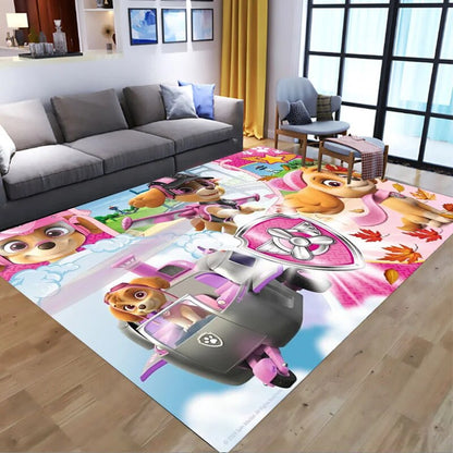 Tapis de dessin animé Pat Patrouille(Paw Patrol), non ald, HOLEA, Chase, Skye, polymère de bain au glouton rectangulaire, Anime, cuisine, salon, porte, cadeaux