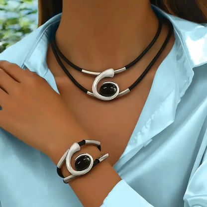Ensemble Bohème Spirale – Collier & Bracelet Ethnique