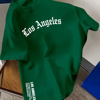 T-shirt Homme Los Angeles en Coton – Coupe Ample Casual & Confortable