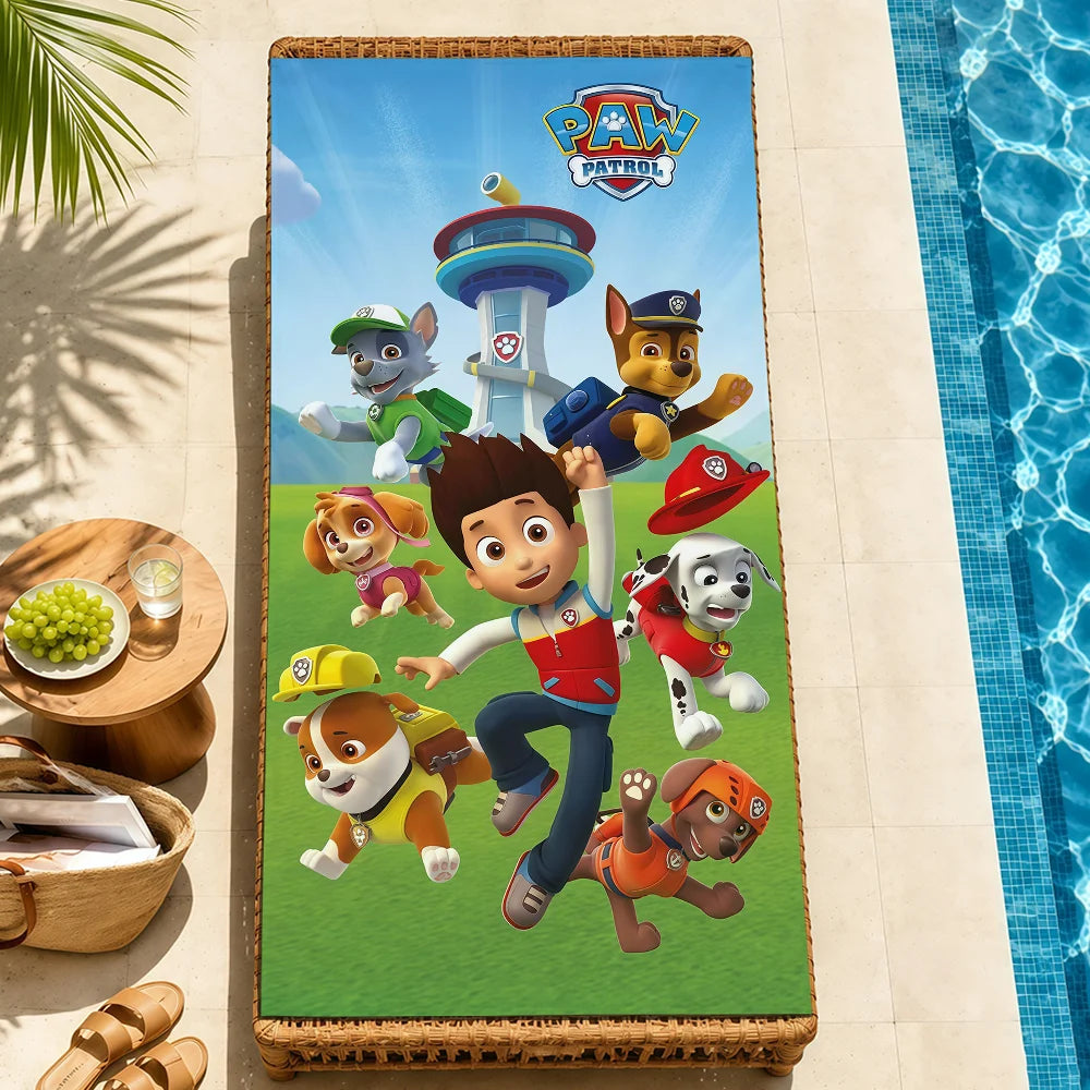 Serviette Enfant Motif Chien Dessin Paw Patrol – Plage, Bain & Piscine