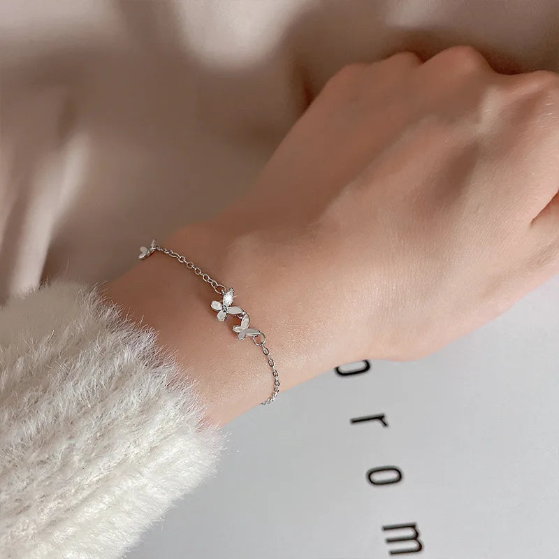 Bracelet Papillon Argent 925 – Bijou Femme Élégant