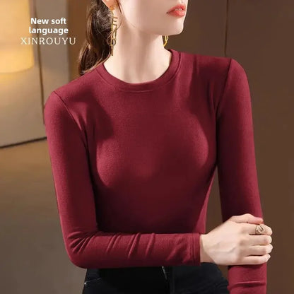 T-Shirt chaud Femme 👚 Slim Fit Manches Longues – Élégant & Confort