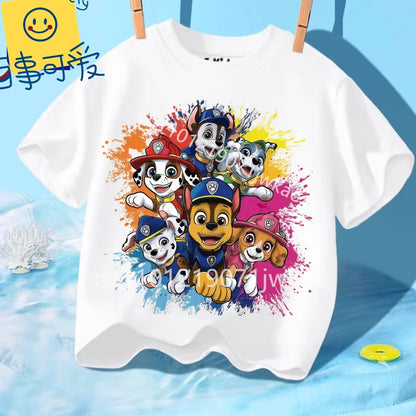 T-shirt Enfant Paw Patrol / Pat’ Patrouille – Manches Courtes Coton Été