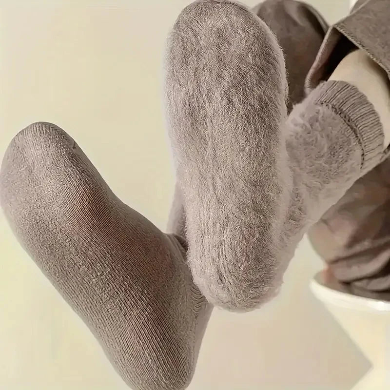 Chaussettes chaudes femme ❄️ – Lot de 3 paires coton hiver