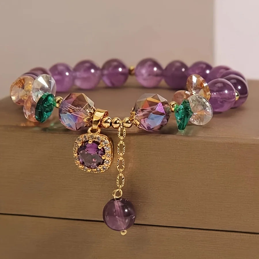 Bracelet Améthyste Naturelle 💜 Sérénité & Énergie Positive