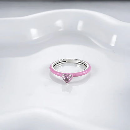 Bague Cœur Zircon Argent 925 – Élégante & Tendance Femme