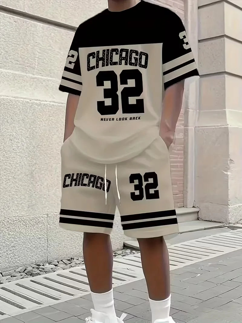 Ensemble T-shirt & Short Chicago No.32 – Tenue Casual Été