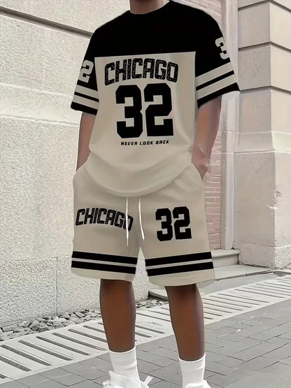 Ensemble T-shirt & Short Chicago No.32 – Tenue Casual Été