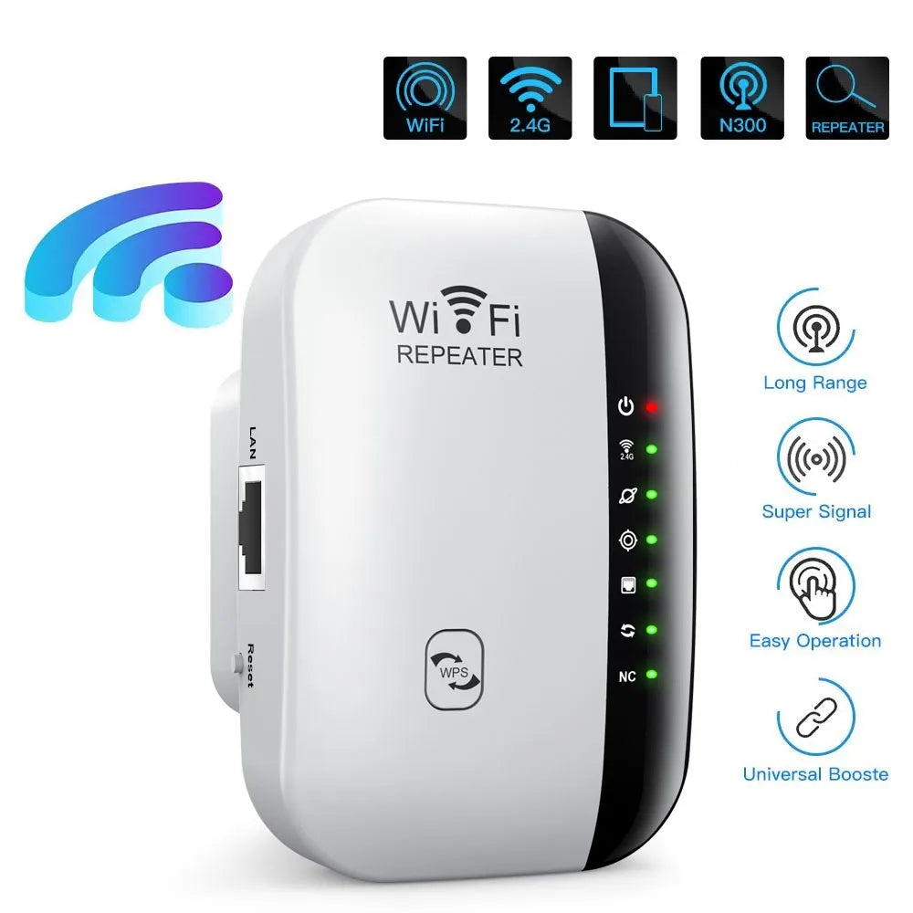 Répéteur Wifi 300Mbps 2.4G, amplificateur de signal, routeur PC