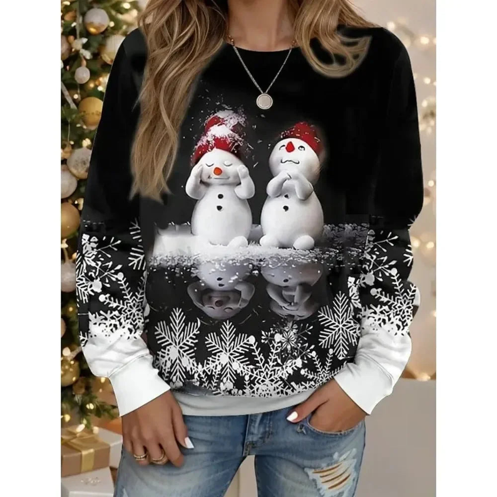 Sweat de Noël Femme 🎄 Col Rond | Confort Style Hiver