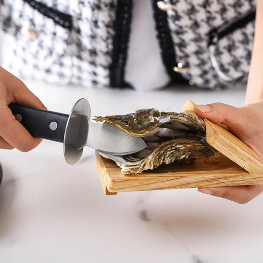 Ouvre-Huîtres en Bois – Support Sécurisé pour Ouvrir les Huîtres
