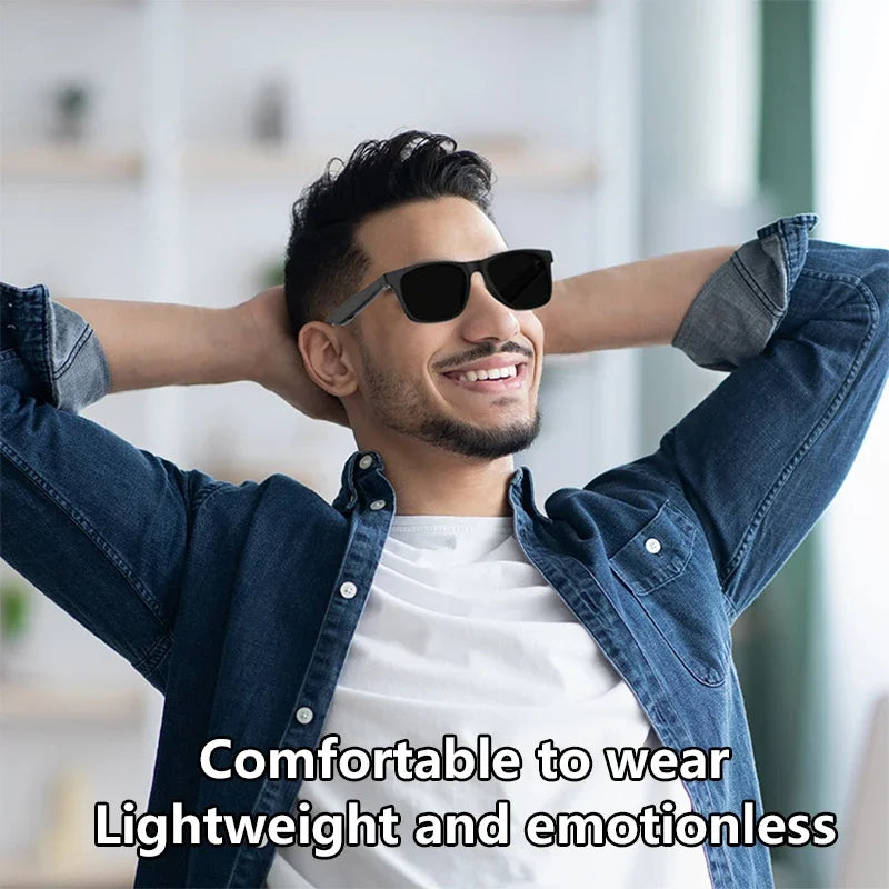 Lunettes Connectées Bluetooth – Caméra, Assistant Vocal & Commande Tactile