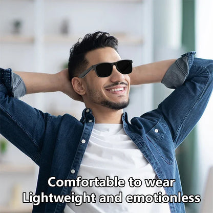 Lunettes Connectées Bluetooth – Caméra, Assistant Vocal & Commande Tactile