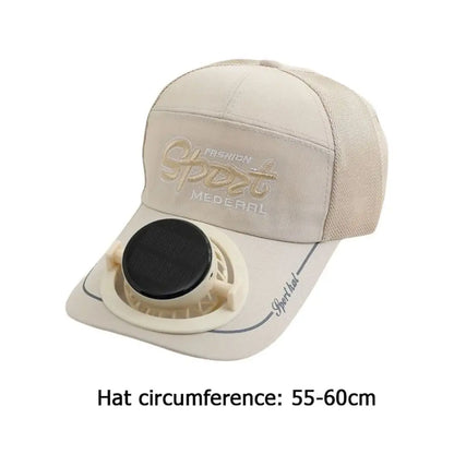 Casquette Ventilateur Solaire & USB Rechargeable – Été & Extérieur