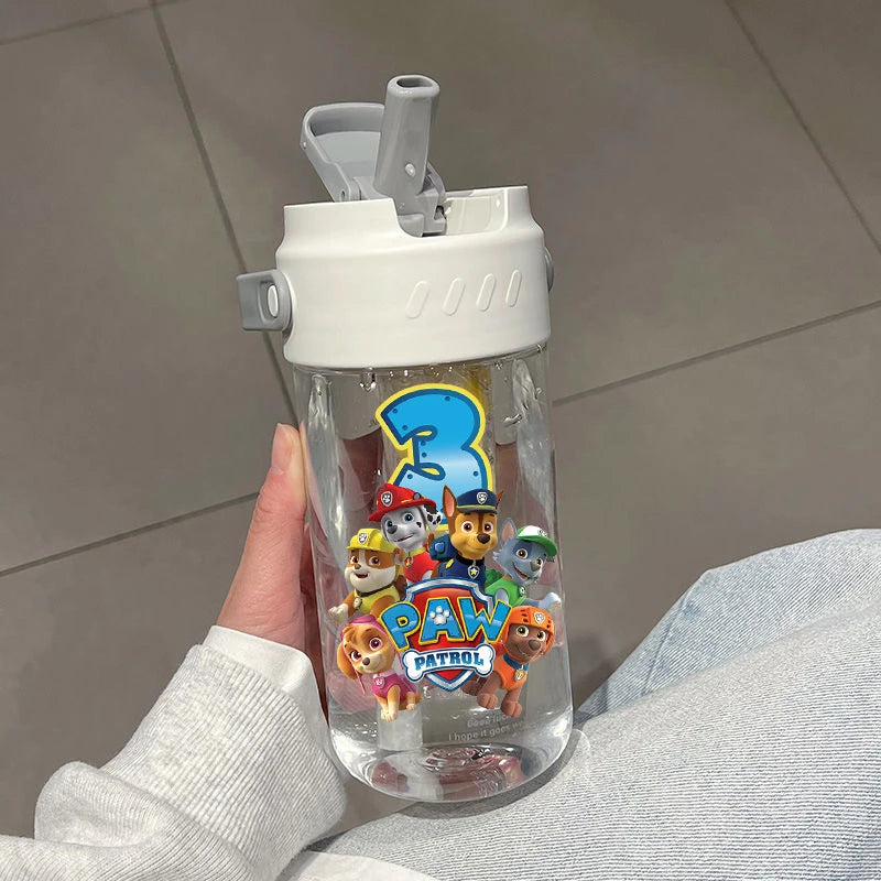 Gobelet Enfant avec Paille – Gourde Portable Motif Paw Patrol