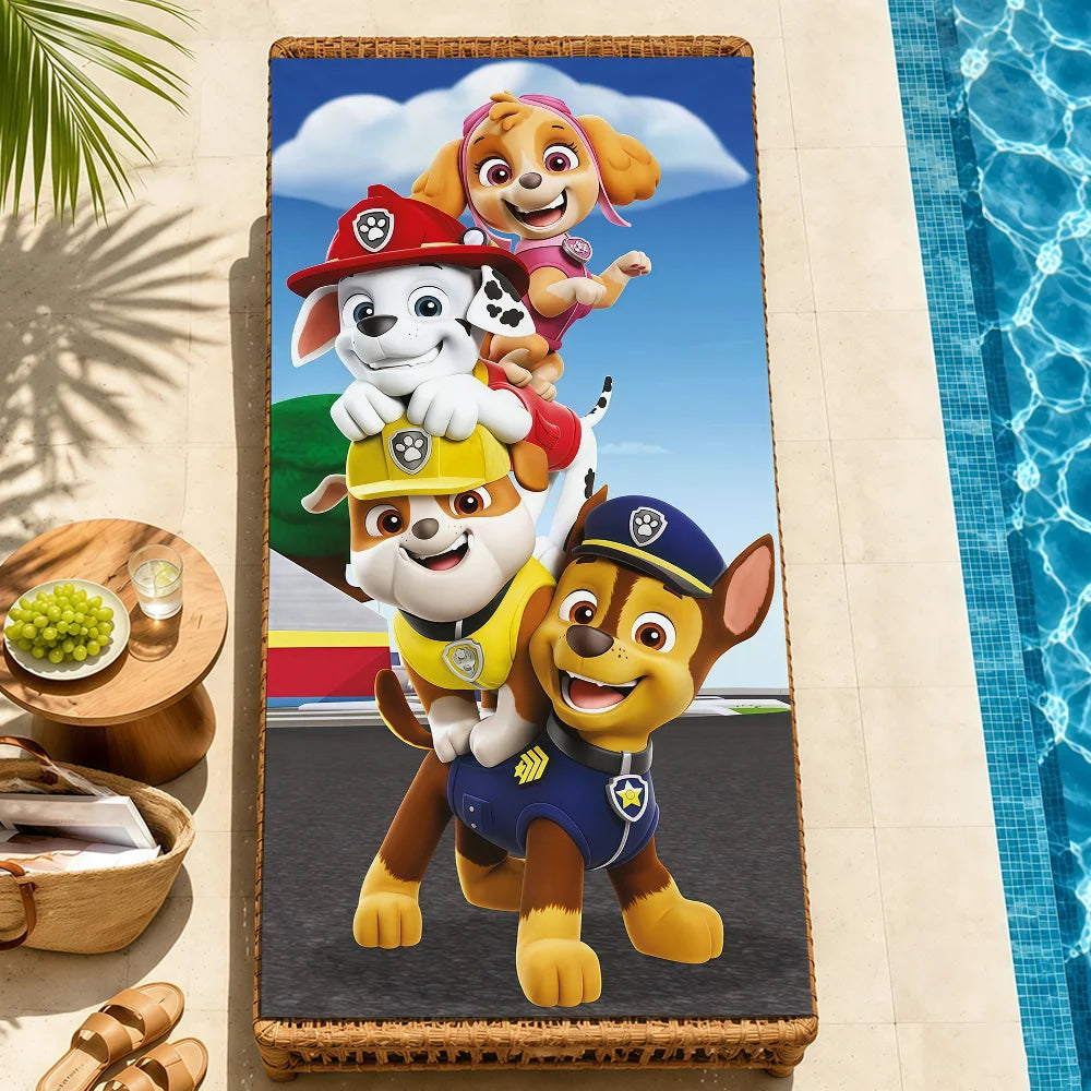 Serviette Enfant Motif Chien Dessin Paw Patrol – Plage, Bain & Piscine