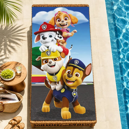 Serviette Enfant Motif Chien Dessin Paw Patrol – Plage, Bain & Piscine