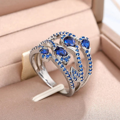 Bague Zircon Bleu – L’éclat qui attire tous les regards 💙✨