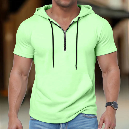T-shirt sport homme à capuche – Style décontracté été