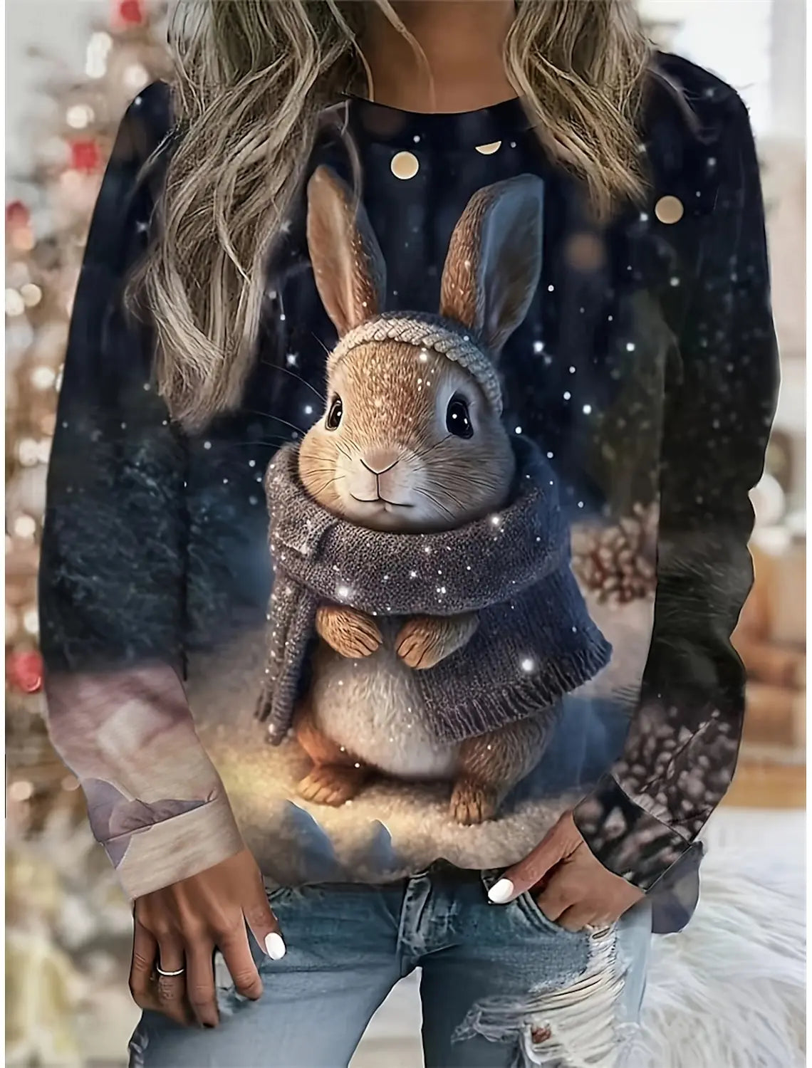 Sweat de Noël Femme 🎄 Col Rond | Confort Style Hiver