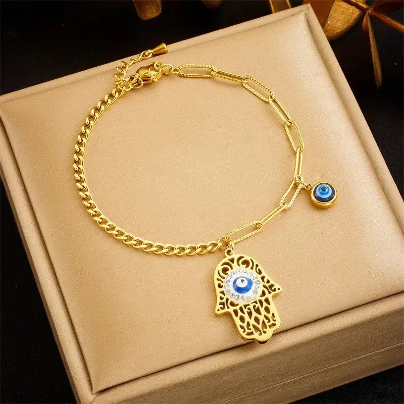 Bracelets chic avec pendentif– Acier Titane